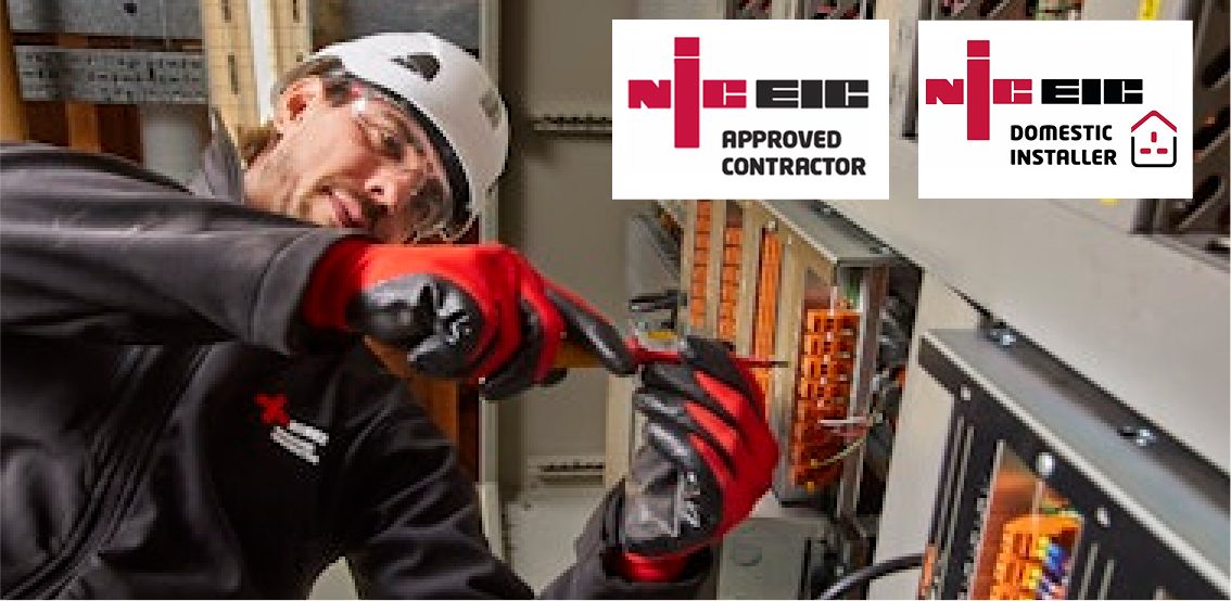 NICEIC Approved contractor with domestic installer