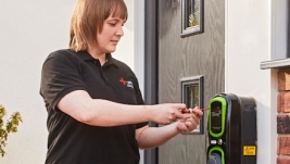 NICEIC electrician installing an EV charger