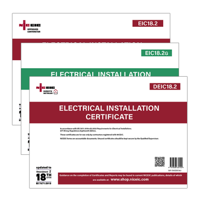Sample of NICEIC handwritten certificates
