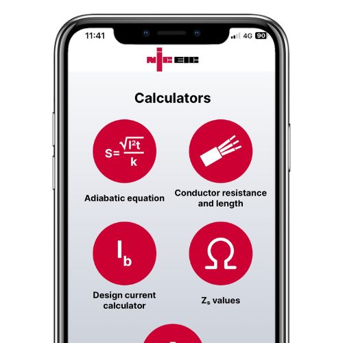 Calculators on the NICEIC Pocket Guides App