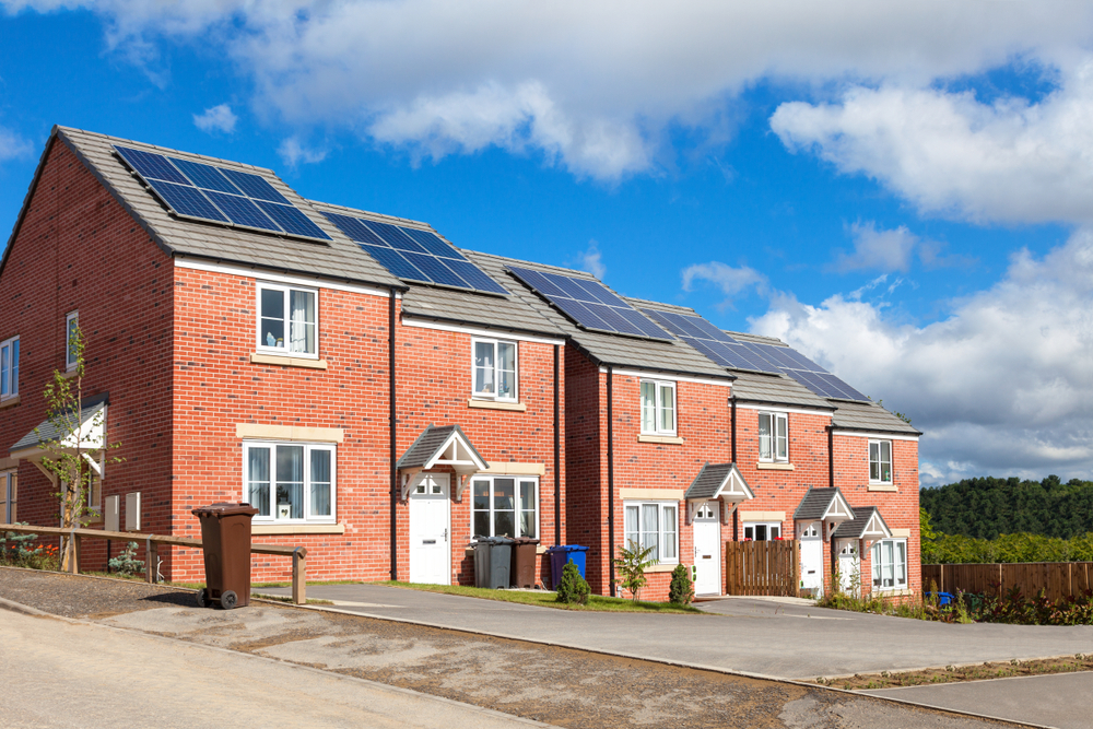 Solar panels on a home