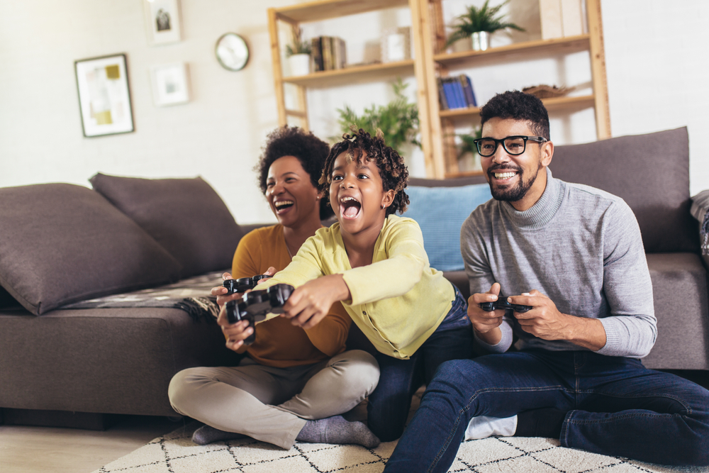 Family playing together