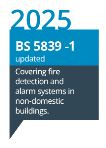 2025 BS 5839-1 updated. Covering fire detection and alarm systems in non-domestic buildings.