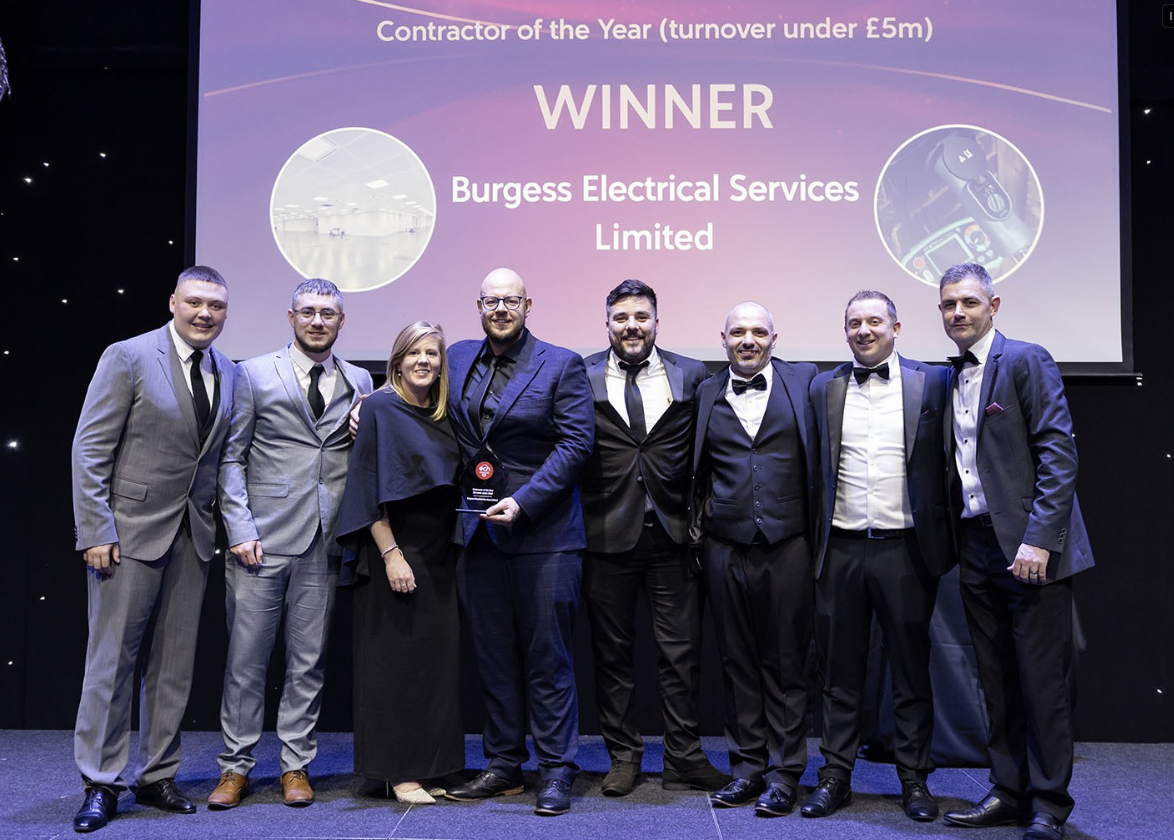 Burgess Electrical winning an award
