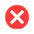 Cross in red